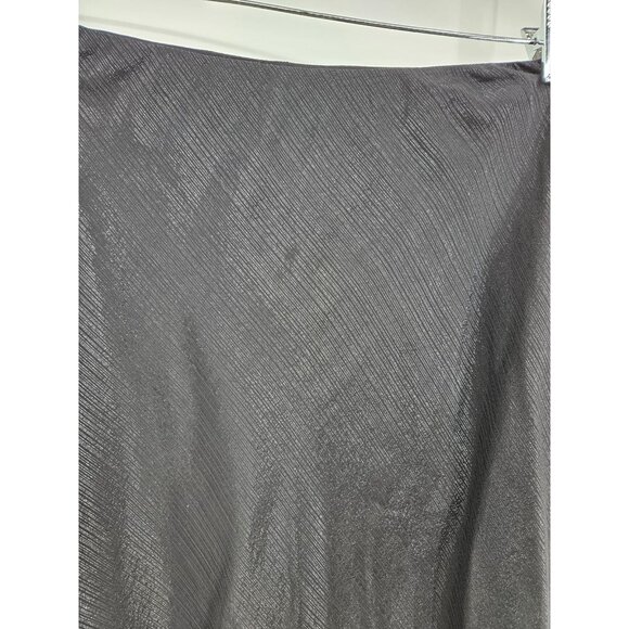 New VTG DKNY Black Shimmer Silk Skirt Womens 12 Plus Midi - Picture 3 of 6